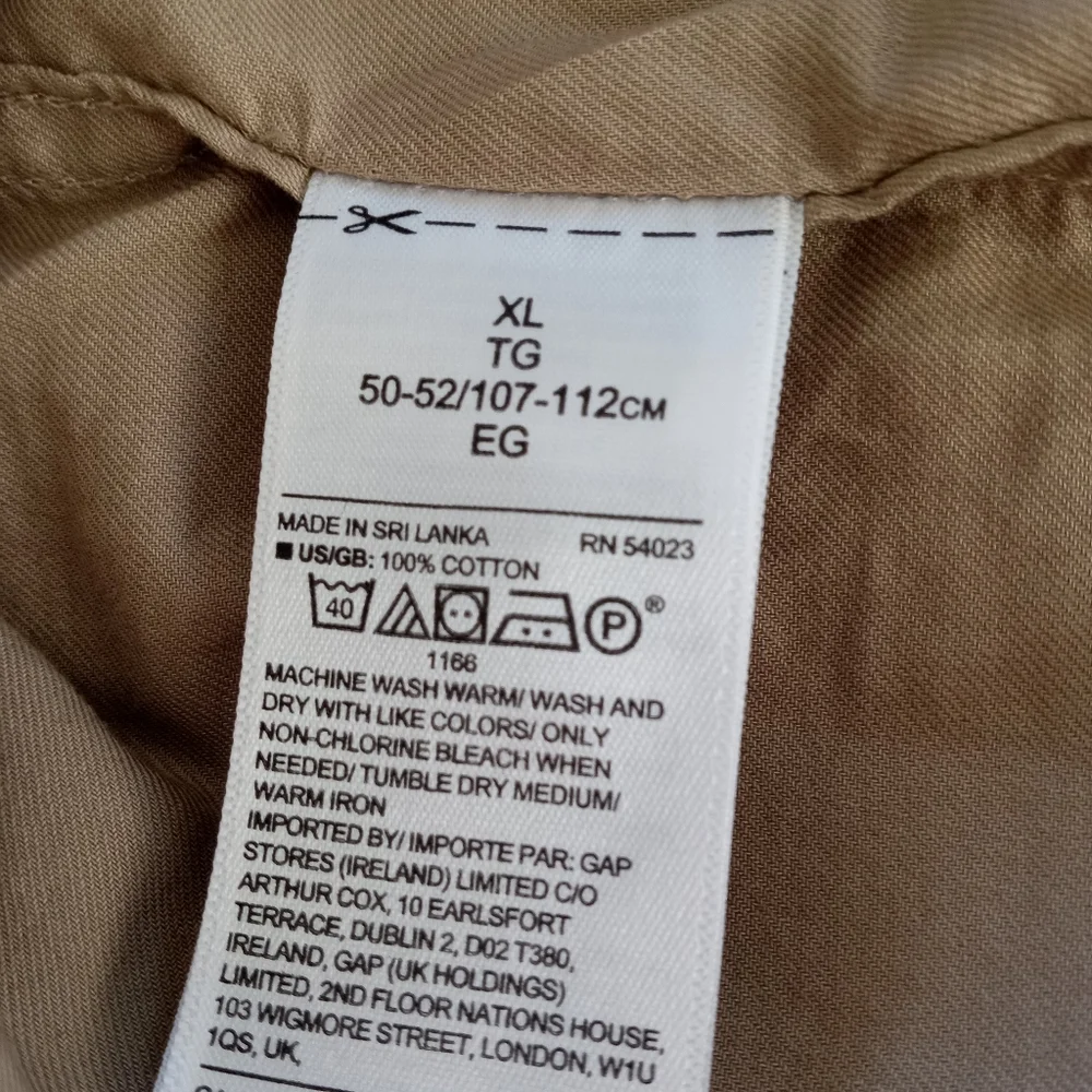 BANANA REPUBLIC Untucked Slim 100% Lightweight COTTON Khaki Tan Shirt | XL - Picture 8 of 9